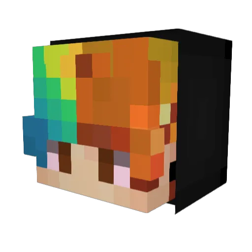 mac_crash Minecraft avatar head, 3D render