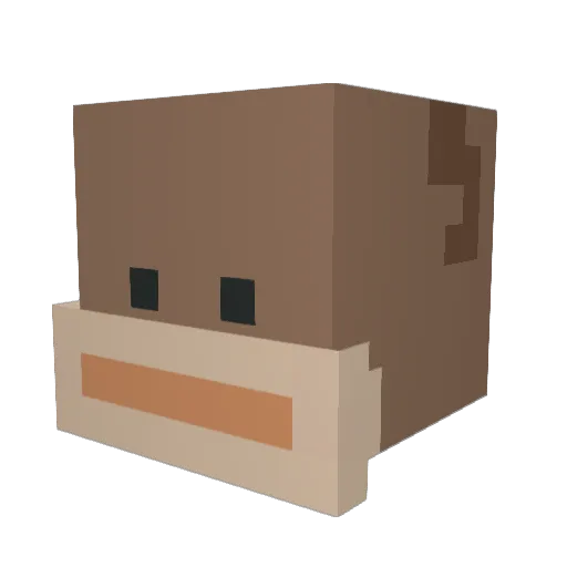 mac_monki Minecraft avatar head, 3D render
