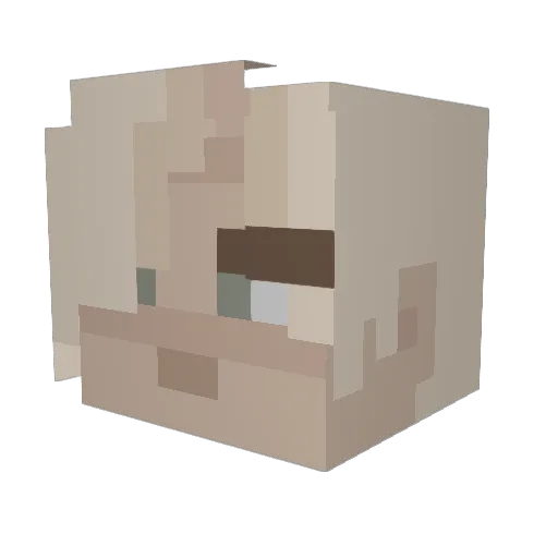 macabremilk Minecraft avatar head, 3D render