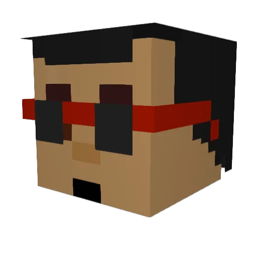 macanarias Minecraft avatar head, 3D render