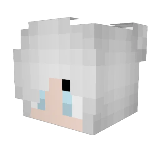 macaronicup Minecraft avatar head, 3D render
