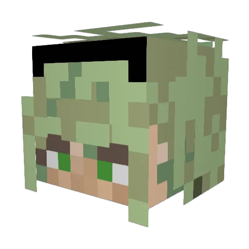 macchicchi Minecraft avatar head, 3D render