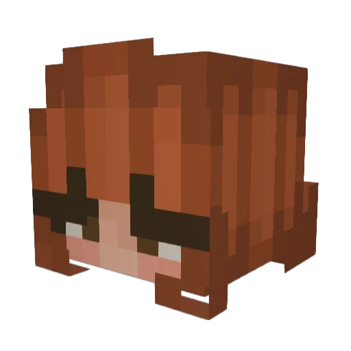 macdasara Minecraft avatar head, 3D render