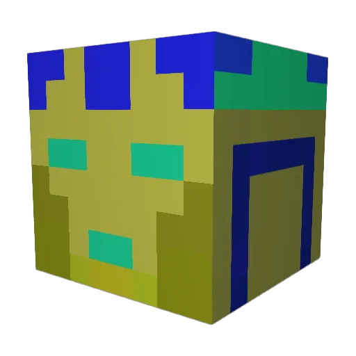 macdman Minecraft avatar head, 3D render