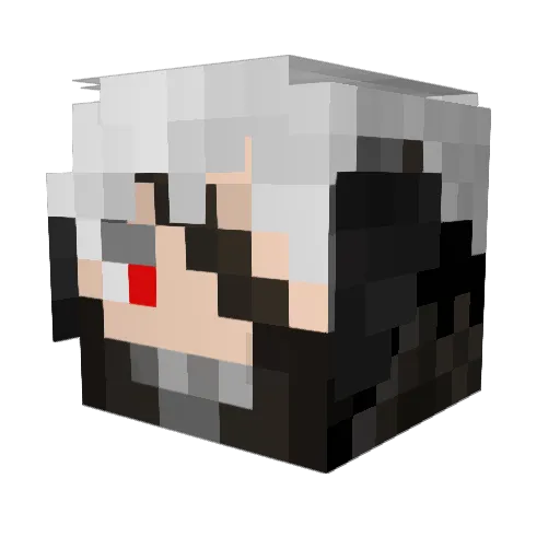 macedss Minecraft avatar head, 3D render