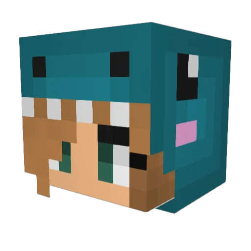 macedw Minecraft avatar head, 3D render