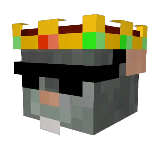 macenroni Minecraft avatar head, 3D render