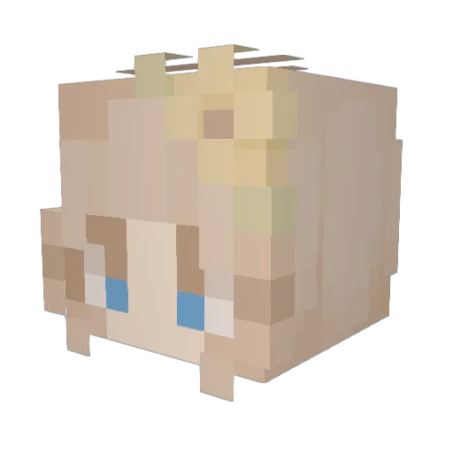 macetica Minecraft avatar head, 3D render