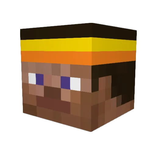macfeiv Minecraft avatar head, 3D render