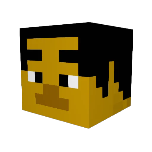 mach1428 Minecraft avatar head, 3D render