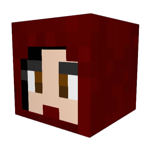 macha98 Minecraft avatar head, 3D render
