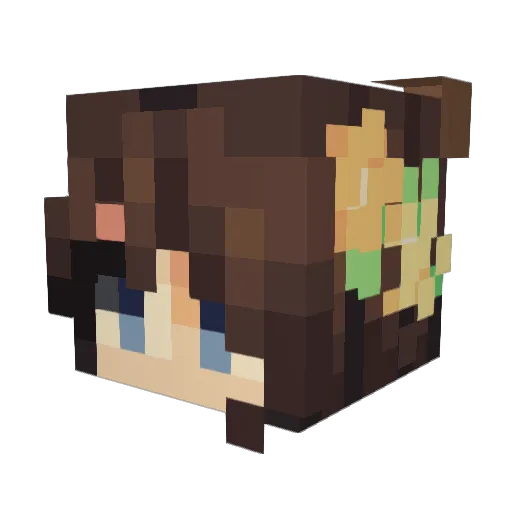 macha_aira Minecraft avatar head, 3D render