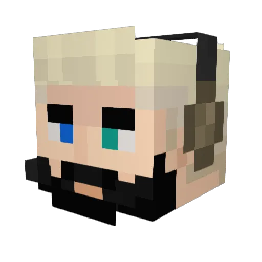 machea08 Minecraft avatar head, 3D render