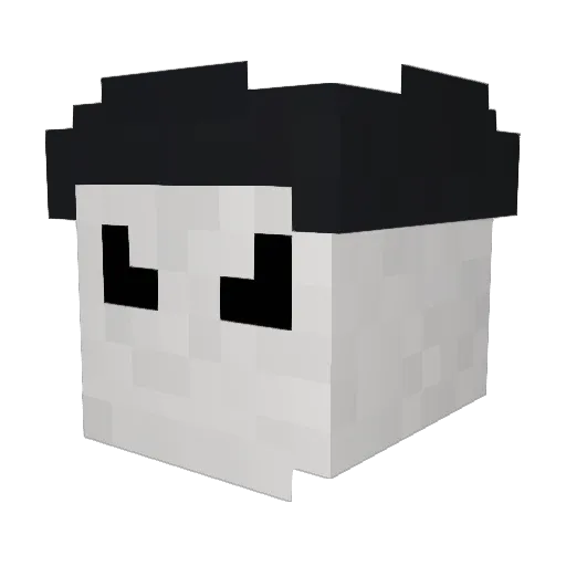 machi1_ Minecraft avatar head, 3D render