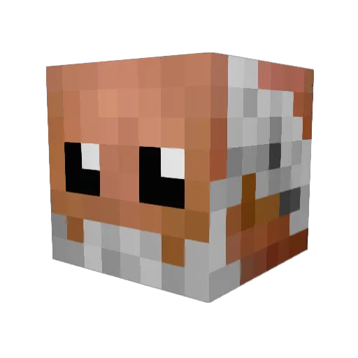 machinefist Minecraft avatar head, 3D render