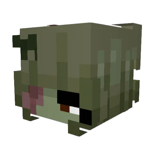 machinegumm Minecraft avatar head, 3D render