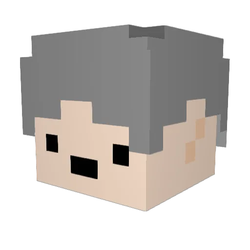 machinerrr Minecraft avatar head, 3D render