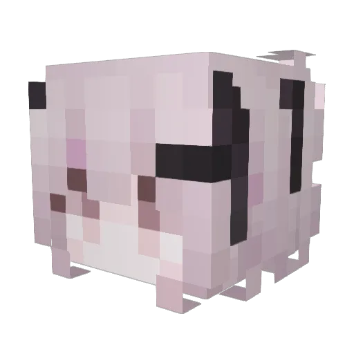 machisako Minecraft avatar head, 3D render