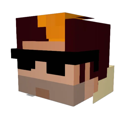 macho1909 Minecraft avatar head, 3D render