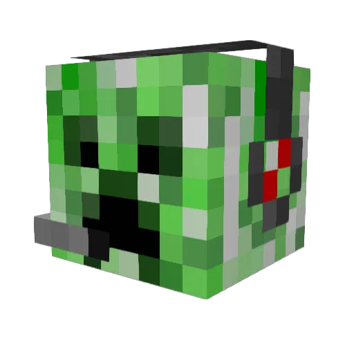 macintosh_HD Minecraft avatar head, 3D render