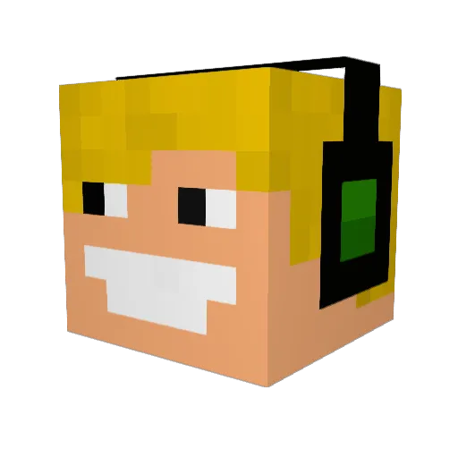 maciomet Minecraft avatar head, 3D render