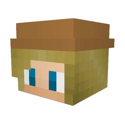 mack44 Minecraft avatar head, 3D render