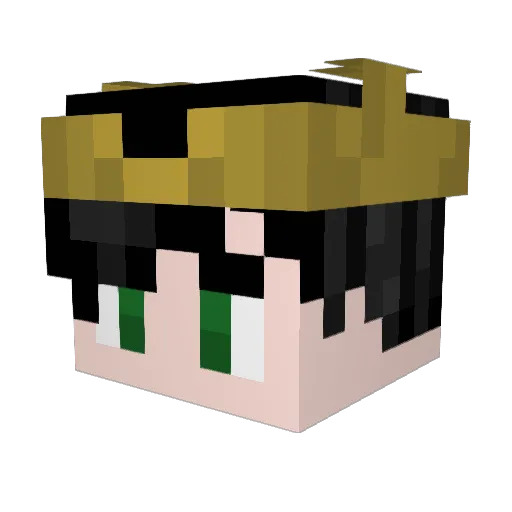 mackACDC Minecraft avatar head, 3D render