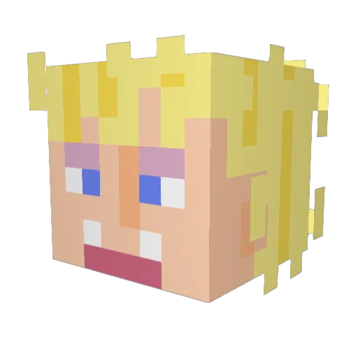 mackabroin Minecraft avatar head, 3D render