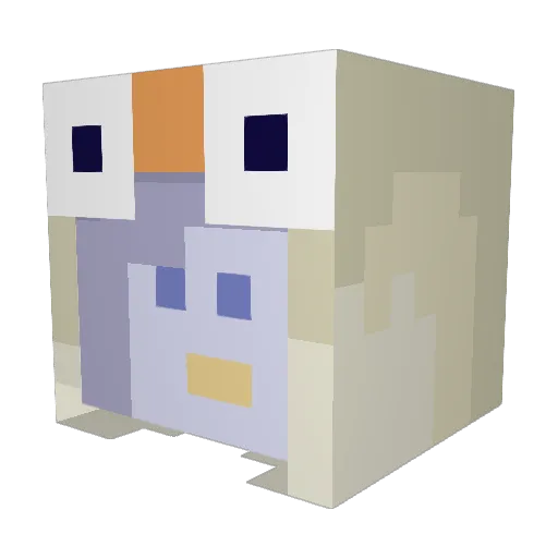 mackeca Minecraft avatar head, 3D render