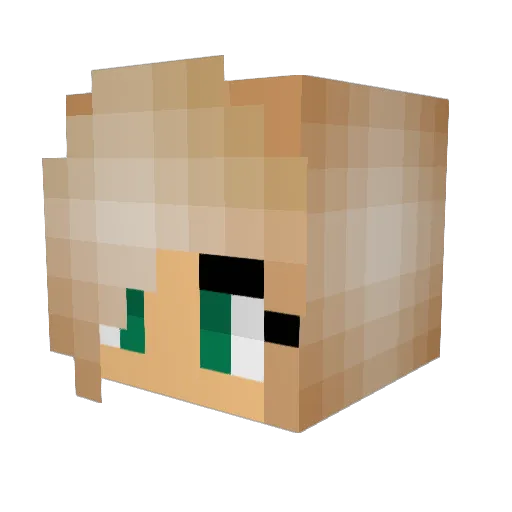 mackidonken Minecraft avatar head, 3D render