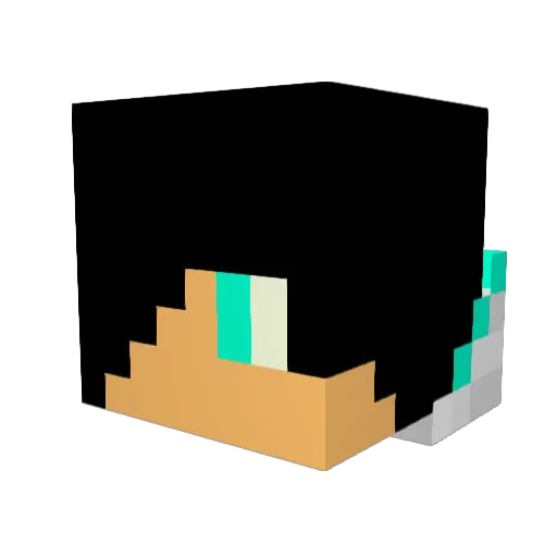mackjoey Minecraft avatar head, 3D render