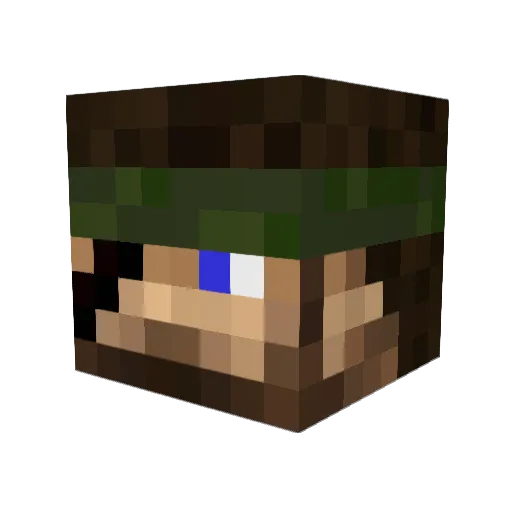 mackleinton Minecraft avatar head, 3D render
