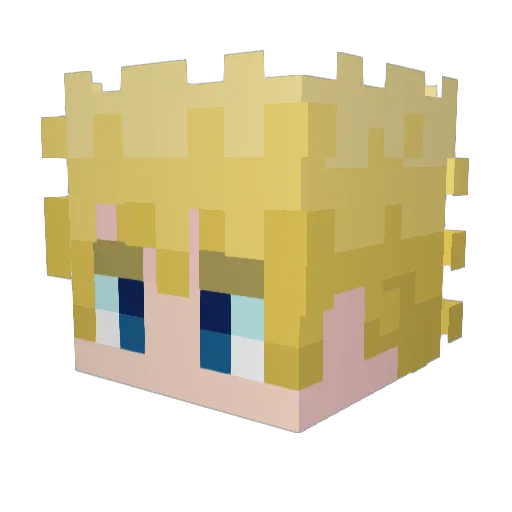 mackx24 Minecraft avatar head, 3D render