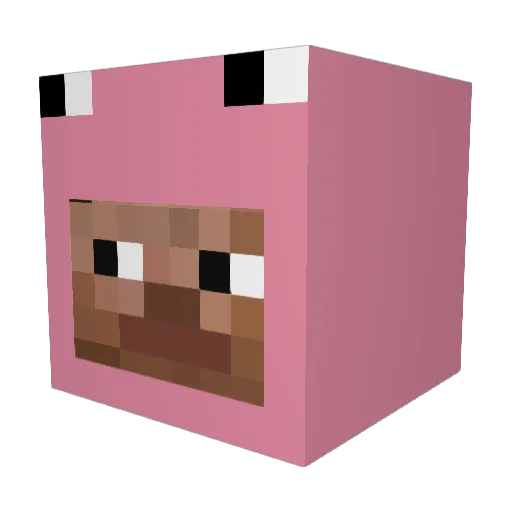 mackycw Minecraft avatar head, 3D render