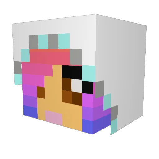 mackytown Minecraft avatar head, 3D render