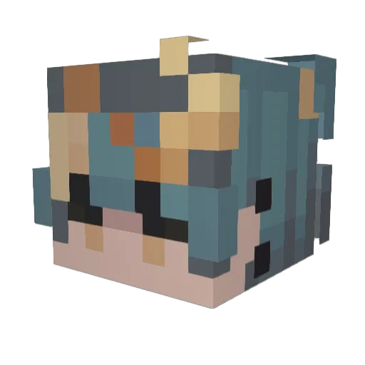 maclamight Minecraft avatar head, 3D render
