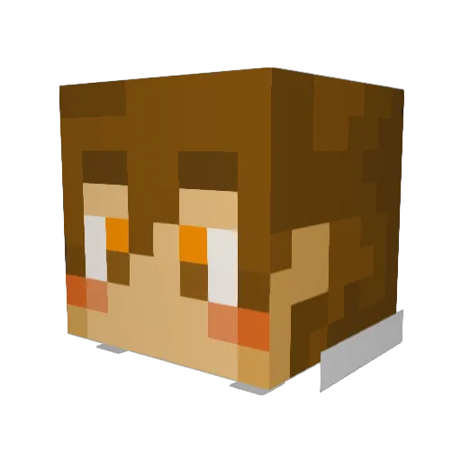 maclaughlin Minecraft avatar head, 3D render