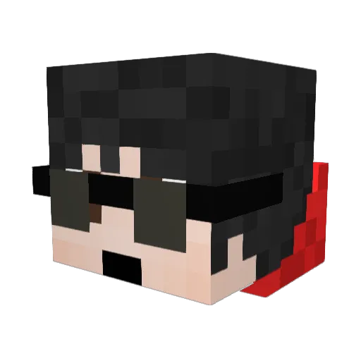 maclowd Minecraft avatar head, 3D render