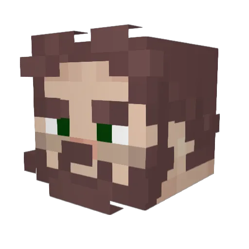 macluck Minecraft avatar head, 3D render
