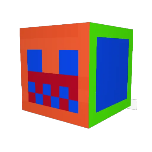 macome Minecraft avatar head, 3D render
