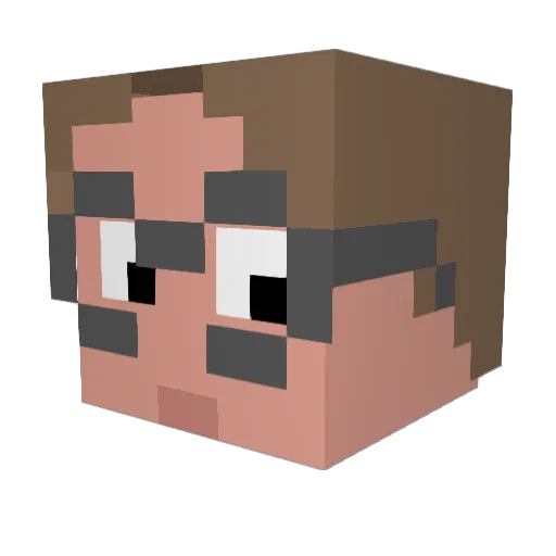 macpep2540 Minecraft avatar head, 3D render