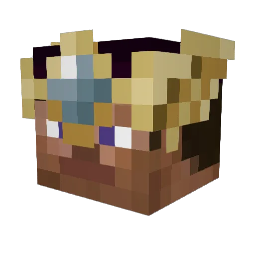 macph Minecraft avatar head, 3D render