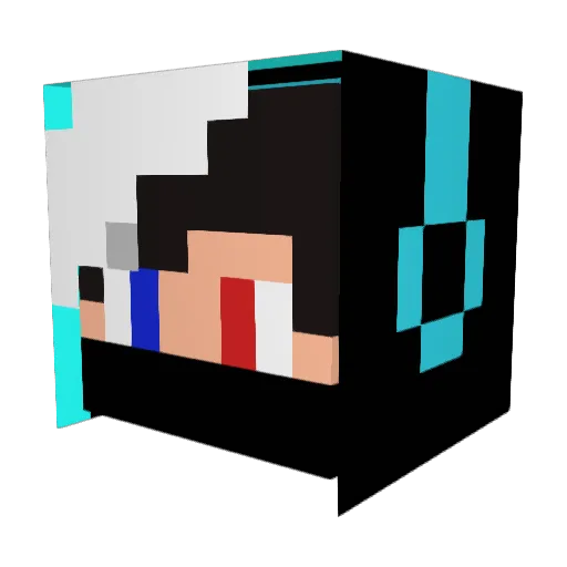 macroZEUS Minecraft avatar head, 3D render