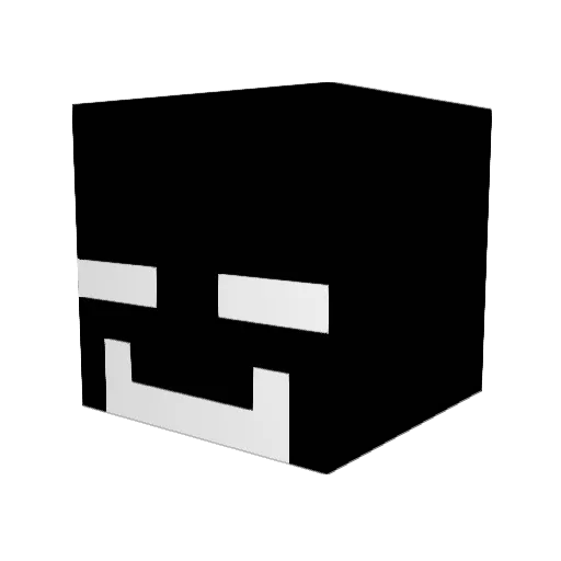 macrofiber Minecraft avatar head, 3D render