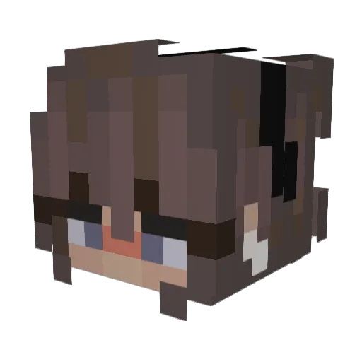 macronii Minecraft avatar head, 3D render