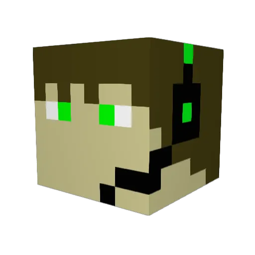 macrovast2007 Minecraft avatar head, 3D render