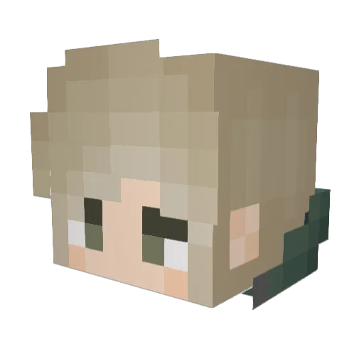 macsninja Minecraft avatar head, 3D render
