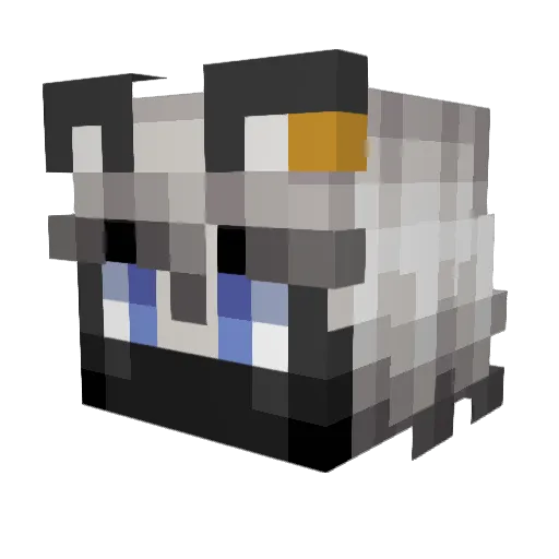 macswolrd Minecraft avatar head, 3D render