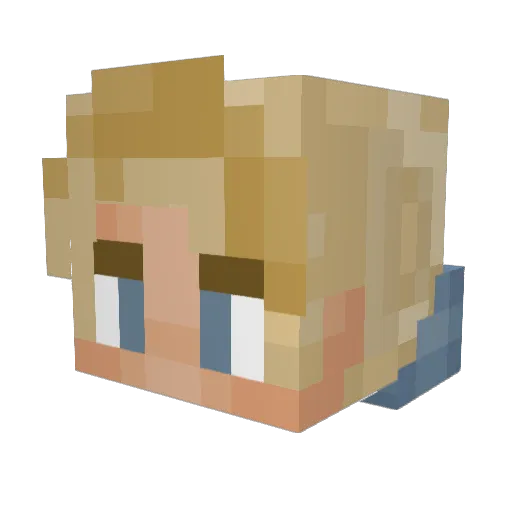 macu75 Minecraft avatar head, 3D render
