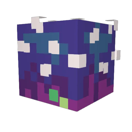 madAurora Minecraft avatar head, 3D render